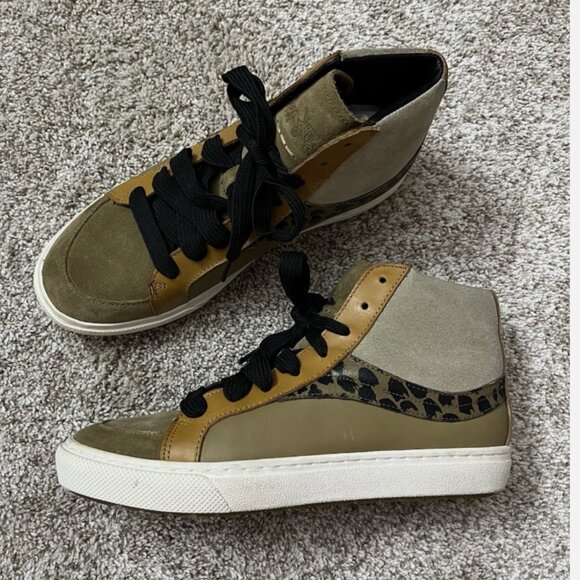 Coach C202 G1420 Suede And Leather High Top Sneakers - Picture 1 of 11
